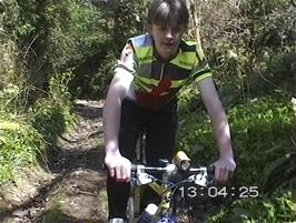 Gavin on the track from Hansel Mill to the River Gara